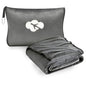 Travel Blanket and Pillow Compact, Premium Soft 2 in 1 Airplane Blanket with Soft Bag Pillowcase，Hand Luggage Sleeve and Backpack Clip (Solid Grey) - color: Solid Grey