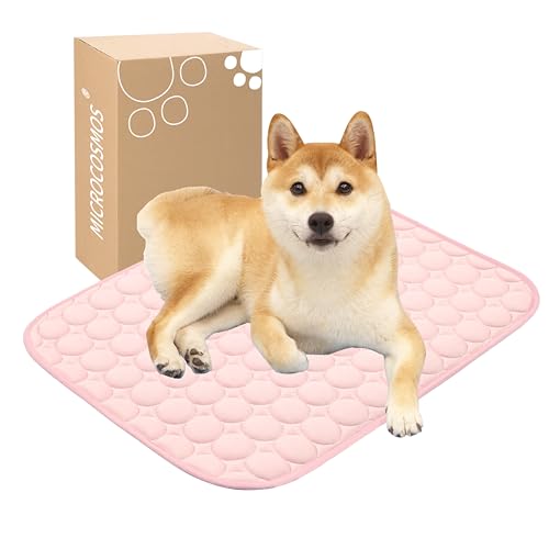 MICROCOSMOS Summer Cooling Mat & Sleeping Pad- Water Absorption Top, Materials Safe, Easy Carry, EZ Clean. Keep Cooling for Pets, Kids and Adults.(Pink, 24" x18") - color: Pink, size: 24" x 18"