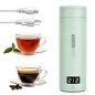 Portable Electric Kettle forTravel, Small Hot Water Kettle with NTC Temperature Control and Auto Shut-Off, 316 Stainless Steel, Green 120V & 15oz - color: green