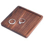 UNICRAFTALE Walnut Wood Square Ring Tray Brown Wood Jewelry Holder Ring Bowl Wooden Jewelry Organizer Storage for Earrings Necklaces Bracelet Watch Holder 100x99.5x9.5mm - size: 99.5x100mm