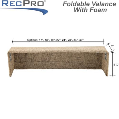 RecPro RV Window Valance DIY Kit | Foam-Padded Folding Valance Board | 8 Size Options | No Fabric Included (4.5" X 19") - size: 19"W x 4.5"L (Pack of 1)