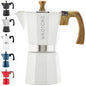 GROSCHE White Milano Stovetop Espresso Maker, 6 cup - color: White, size: 6 espresso cups