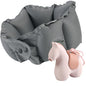 Inflatable Travel Neck Pillow with Adjustable Neck & Chin Support, 2-in-1 Built-in Pump and Storage Bag – Lightweight, Ideal for Airplane, Train, Car, Travel, Office, Home(Pink) - color: Pink