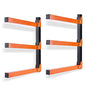 Ultrawall Wall Mount Wood Organizer and Lumber Storage Metal Rack with 3-Level - Indoor & Outdoor Use, 2 Pack - style: Industrial