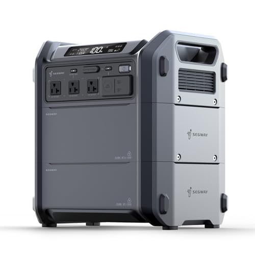 Segway Portable Power Station Cube 2000, 2200W AC Outlets, 2048Wh LiFePO4 Battery, Expandable Battery Capacity up to 5kWh Solar Generator for Camping, Home Backup, Power Outages, Off-grid - style: Cube 2000