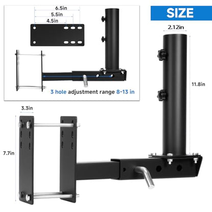 Heavy Duty RV Flag Pole Mount Kit, Frame/Hitch/Bumper Mount 3 in 1, Flag(Starlink) Pole Holder Suitable for RV, Truck, Trailer, SUV, Camper