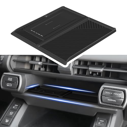 Wireless Charging Protective Mat for Toyota RAV4 2026, Silicone Anti-Slip Center Console Wireless Charger Cover Pad, Interior Accessories for RAV4 2026 Black - size: RAV4-Center Wireless Cover-26