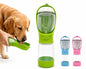 Portable Pet Water Bottle with Dispenser Bowl, 13.5 oz, Food-Grade Plastic, Manual Pressure Dispensing, Travel Water Bottle for Dogs and Cats (Green) - color: Green