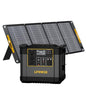Lipower Portable Power Station with 200W Solar Panel,1200W(2000W Peak) Solar Generator,1075Wh LiFePO4 Battery,Plug & Play Battery Backup,IP68 Waterproof ETFE Portable Solar Panels for Camping - size: 1075Wh+200W Solar Panel