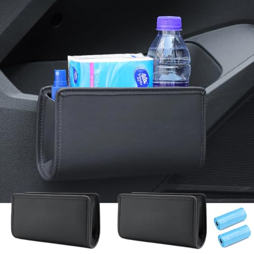 Tumecos 2Pcs Multifunctional Storage Box,Car Trash Can, Auto Door Side Organizer,Large Capacity Storage Bag,Back Seat Storage Pocket, Car Accessories Organizer Box(Style A) - style: Style A