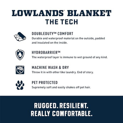 YETI Lowlands Blanket, Multi-Use Blanket with Travel Bag - color: Navy