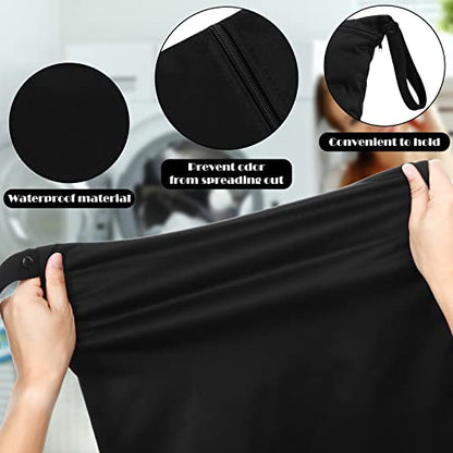 Shappy 2 Pack Large Travel Laundry Bags, Large Wet Dry Waterproof Dirty Clothes Bag for Suitcase, Swimsuit Beach Gym College Dorm Wet Bag(Solid Black Gray) - style: Solid Black Gray