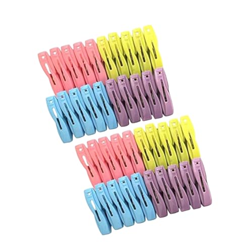 Plastic Clothes Pins For Laundry Drying Travel Clothespins Colored Clips To Hang Pictures Photos Crafts 40 Pack - color: 40pcs (2.16inch) Plastic Clothespins Mixed