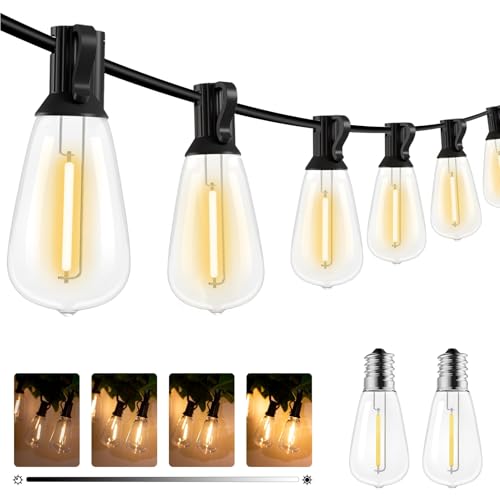 litogo 240FT Dimmable Patio Lights Waterproof, LED Outdoor String Lights with Shatterproof Edison Bulbs, Outside Hanging Light with Timer for Bistro Yard Tent Garden Camp - color: Warm White, size: 240FT