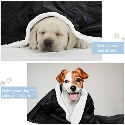 Kritter Planet Dog Blankets for Small Dogs, Soft Puppy Blanket, Pet Blankets for Cats, Lightweight & Washable, Perfect for Dog Beds, Car Seats, Creat, 30x40 inches - color: Black
