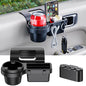 Extra Hanging Car Door Window Drink Coffee Cup Holder with Storage Organizer Tray | Coin Holder Change Organizer Fits Most Vehicles, Trucks Interior Car Gadgets Accessories - style: Car Door Cup Holder & Coin Organizer