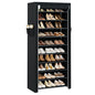 CASAMAYA Shoe Rack with Covers, 10 Tiers Tall Shoe Rack Organizer, Large Capacity Shoe Shelf Storage, Hold 30 Pairs of Shoes, Vertical Shoe Storage Organizer for Closet, Entryway, Black, SRT103B01 - size: 24.8"W - 10 Tier