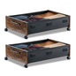 VEVOR Under Bed Storage with Wheels, 36.0 x 18.1 x 7.3 inch, Underbed Containers with Clear Lid, Underbed Shoe Organizer, Rolling Under the Bed Storage Bins for Clothes Shoes Blankets Bedroom, 2 Pack - style: E
