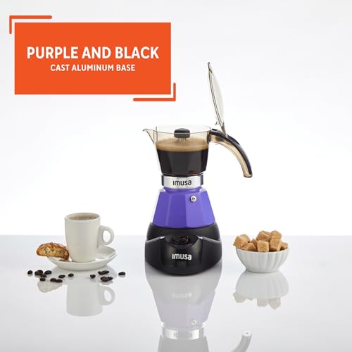 IMUSA 3 or 2cup Electric Espresso Maker, Purple - color: Purple, size: 3 Cup