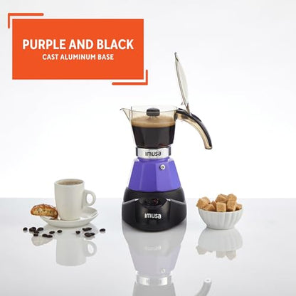 IMUSA 3 or 2cup Electric Espresso Maker, Purple - color: Purple, size: 3 Cup