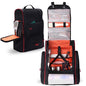 Camping Organizer for Outdoor Kitchen Storage, Large Hanging Cookware Backpack with Paper Towel Holder, Multi Pockets Camp Utensil Containers for BBQ Grill Cooking Essential Tools, Bag Only