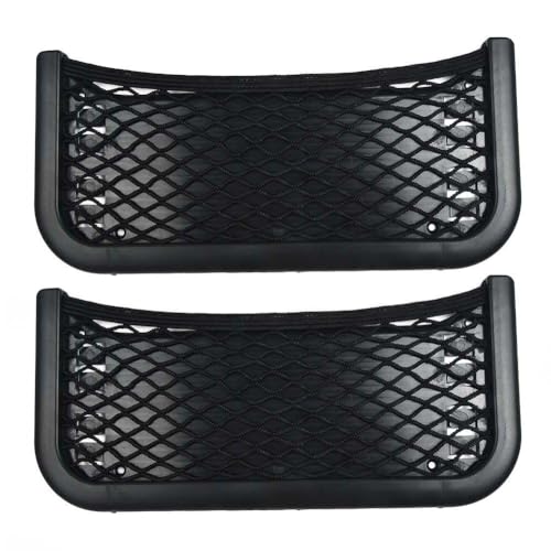 Elastic Storage Organizer Pocket for RV Van Caravan Cargo Area - 252x120mm - 2 Count with for Mounting Hardware
