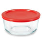 Pyrex Simply Store Glass Food Storage Container, Snug Fit Non-Toxic Plastic BPA-Free Lids, Freezer Dishwasher Microwave Safe, 4 Cup - size: 4 Cup
