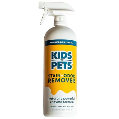 KIDS 'N' PETS Instant All-Purpose Stain & Odor Remover Permanently Eliminates Dog Pee, Cat Urine, Other Smells, Spots from Home Carpet, Couch, Furniture, Mattress, Fabric. Non-Toxic, Child Safe - 27oz - style: 27.05 fl oz