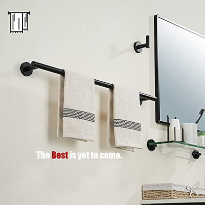 JQK Black Towel Bar, 27 Inch 304 Stainless Steel Thicken 0.8mm Towel Rack Bathroom, Towel Holder Matte Black Wall Mount, Useable Length 24 Inch, TB110L24-PB - color: Black, size: 27 Inch
