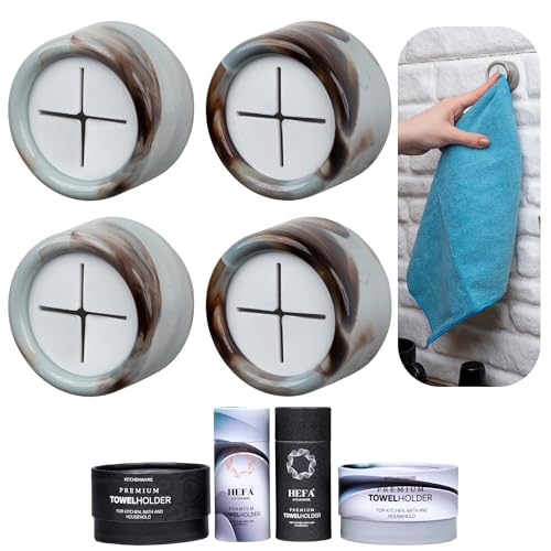 HEFA Kitchen Towel Holder, Towel Hooks, Dish Towel Holder, Organization, Bathroom Accesories, Kitchen Towel Hook, Gift, Kitchen Gadgets 4 Pack - color: Water Green, size: 4 Pack