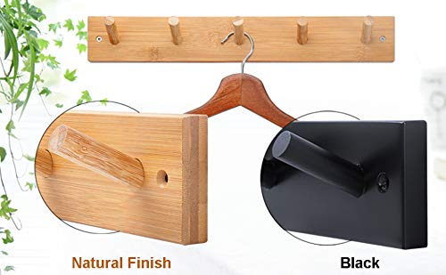 WEBI Coat Rack Wall Mounted,Coat Hanger Wall,16" Hole to Hole,Coat Hooks Wall Mounted,Hook Rack Peg Rail,5 Hooks for Hanging Coats,Hats,Jacket,Clothes,White,2 Packs - color: White, size: 17 inch(2 Packs)