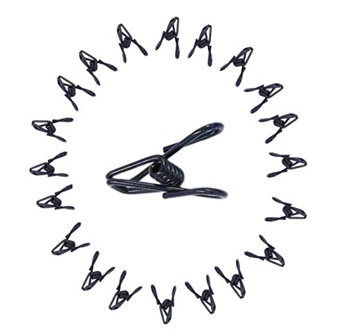 30 Pcs 2 Inch Black Chip Clips PVC Coating High Elasticity Strength Anti-Rust Steel Chip Bag Clips, Food Clips and Clothes Pins