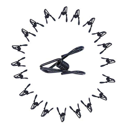 30 Pcs 2 Inch Black Chip Clips PVC Coating High Elasticity Strength Anti-Rust Steel Chip Bag Clips, Food Clips and Clothes Pins