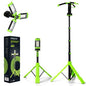 STEELITE Camping Emergency Light 2700 Lumens 12000mAh with Adjustable Tripod Stand, IP65 Waterproof Cordless Work Light, Magnetic Base, Telescopic, for Camping Outdoor Work Garage, Green