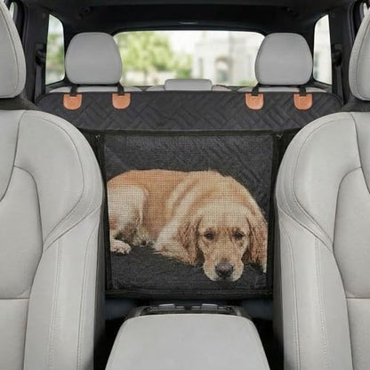 Hard Bottom Dog Car Seat Cover for SUV & Truck - Waterproof Backseat Extender & Hammock - Non-Sagging 400lb Heavy Duty Pet Safety Protector