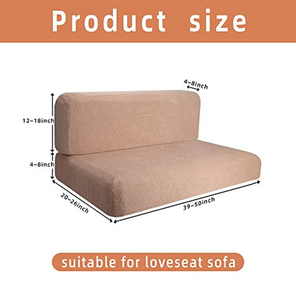 Tlswshsy RV Dinette Cushion Covers-Stretchable Loveseat Sofa Furniture Protector -Elastic Camper Cushion Slipcoversfor RV Camper Car Bench (Khak) - color: Khak