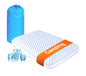 Camping Pillow with Memory Foam-Compressible Medium Firm, Ultralight Cooling Travel Pillow, Outdoor Pillows Ideal for Backpacking, Hiking, Camping, Airplane,Car, Small Beach Pillow with Washable Cover - size: Small Camping Pillow