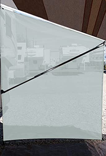 Tentproinc RV Awning Side Sun Shade 9'X7' (Gray) Mesh Screen Sunshade Complete Kits Motorhome Camping Trailer Canopy UV Blocker - 3 Year Warranty - color: Gray