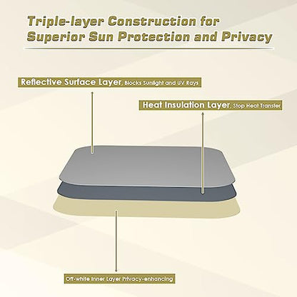 RV Roof Vent Skylight Insulator Window Cover, Sun Blackout Fabric for Camper (16 x 16 inch)- Beige - color: Beige