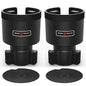 Seven Sparta 2 Pack Car Cup Holder Expander with Offset Adjustable Base, Compatible with Hydro Flasks 32/40 Ounce, Compatible with Yeti Ramblers 20/26/30 Ounce, Other Bottles in 3.4"-3.8" (Black) - color: Black, size: Medium*2