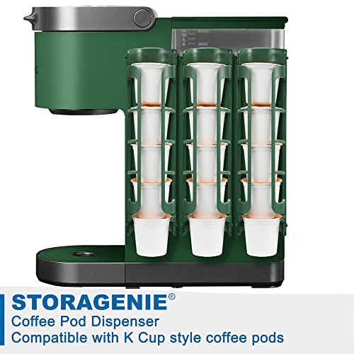 STORAGENIE Coffee Pod Holder for Keurig, Wall Mount Side Mount K Cup Storage, Perfect for Small Counters (3 Pack/ for 15 pods, EverGreen) - size: 3 Pack
