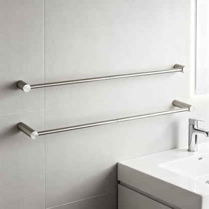 Towel Racks for Bathroom, NEWRAIN 30 inch Double Bath Towel Bar Wall Mounted, Stainless Steel Kitchen Towel Holder, Brushed Nickel Towel Rod Towel Rail Hange - color: Brushed Nickel, style: Double Bar