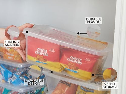 Rubbermaid Cleverstore 6 Qt Clear Storage Bins with Lids, 12-Pack, Stackable, BPA-Free, Made in USA - size: 6 Qt - 12 Pack