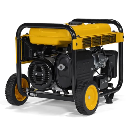 DeWalt 5,000 Starting Watt Portable Gas Generator, 223cc Engine, Idle Control Technology, CO Protect Carbon Monoxide Detection, Never-Flat Wheels, Emergency Jobsite Power, 49 State - style: 5,000 Starting Watts