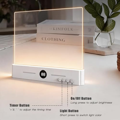 Flat Book Light,2026 Upgrade, Book Light Treasure Box, Reading in Bed at Night with 3 Colors & Timer, Dimmable Panel Plate Book Lamp Full Page Light, Bookish Gifts for Book Lovers(White) - color: White