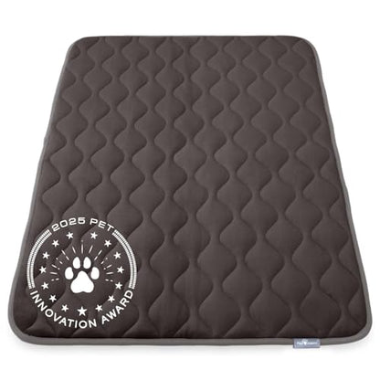 Paw Inspired Washable Padded Crate Mats for Dogs | 47” x 29” Pad, Fits 48-inch Kennels | Leakproof, Waterproof Bottom, Plush Pet Beds (Gray) - color: Gray, size: 48 Inch