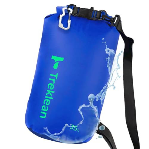 Lightweight Dry Bags Waterproof for Kayaking,5L/10L/20L/35L Roll Top Dry Sack Waterproof Bags for Travel Boating Camping Beach (Blue, 35L) - size: 35L