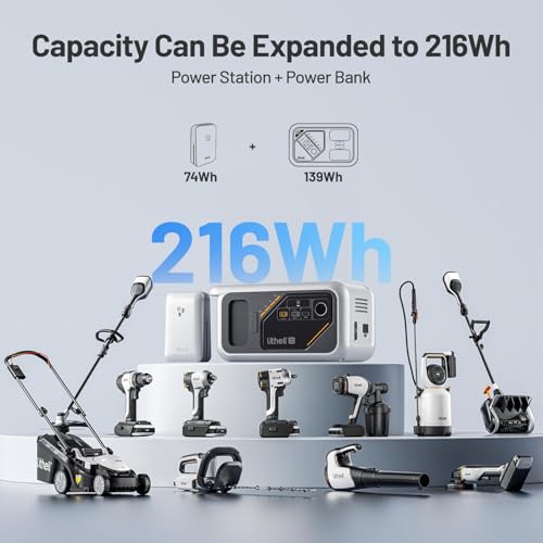 Litheli 218 Serious Portable Power Station (142+74)Wh Camping Lithium Battery Solar Generator (74Wh Battery Pack Ships Separately), 200W AC Outlet, Power Bank for Home Outdoor Emergency RV Van Hunting - size: LiTHELi B218