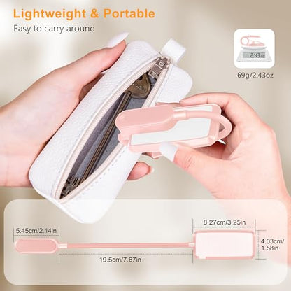 Gritin 16 LED Rechargeable Book Light for Reading in Bed- Eye Caring 3 Color Temperatures, Stepless Dimming Brightness, 80 Hrs Runtime, Lightweight Flexible Clip on Light for Book Lovers-Pink | Eye Caring 3 Color Temperatures, Stepless Dimming Brightness,