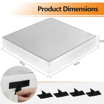 SheeChung RV Vent Insulator, 14″x14″x3″ RV Skylight Cover with Reflective Surface | Energy Saving & Reduce Heat Transfer | Skylight Shade Universal for Camper Trailer Vent - 1 Pack - size: 14 x 14 Oxford